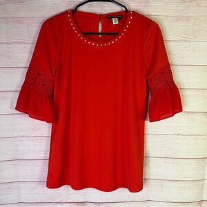 Karl Lagerfeld Red Blouse Size XS‎